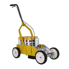 Rust-Oleum Professional Striping Machine, Accommodates Up to 13 Standard Inverted Striping Paint Spray Cans, Yellow