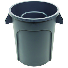Impact Products Value-Plus Containers, 20 gal, Low-Density Polyethylene, Gray