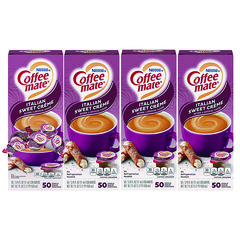 Nestle Liquid Coffee Creamer, Italian Sweet Creme, 0.38 Oz Mini Cups, 50/box, 4 Boxes/carton, 200 Total/carton
