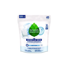 Seventh Generation Natural Laundry Detergent Packs, Powder, Unscented, 45 Packets/pack