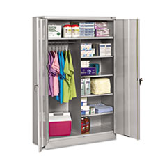Tennsco Jumbo Combination Steel Storage Cabinet, 48w X 24d X 78h, Light Gray