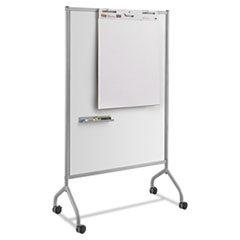 SAFCO Products Impromptu Magnetic Whiteboard Collaboration Screen, 42w X 21.5d X 72h, Gray/white