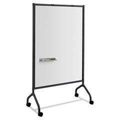 SAFCO Products Impromptu Magnetic Whiteboard Collaboration Screen, 42w X 21.5d X 72h, Black/white