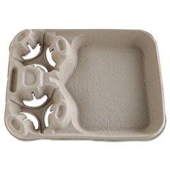 Huhtamaki Strongholder Molded Fiber Cup/food Trays, 8 Oz To 44 Oz, 2 Cups, Beige, 100/carton