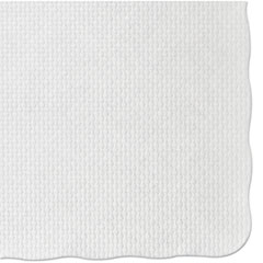 Hoffmaster Knurl Embossed Scalloped Edge Placemats, 9.5 X 13.5, White, 1,000/carton