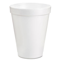 Dart Foam Drink Cups, 8 Oz, White, 25/pack
