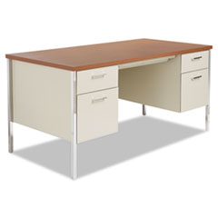 Alera Double Pedestal Steel Desk, 60