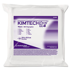 Kimberly Clark W4 Critical Task Wipers, Flat Double Bag, 3-Ply, 9 x 9, Unscented, White, 100/Bag, 5 Bags/Carton