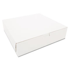 Southern Champion Tray White One-Piece Non-Window Bakery Boxes, 10 x 10 x 2.5, White, Paper, 250/Carton
