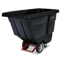 Rubbermaid Rotomolded Tilt Truck, 202 gal, 850 lb Capacity, Plastic, Black