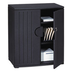 Iceberg Enterprises Rough n Ready Storage Cabinet, Two-Shelf, 36w x 22d x 46h, Black