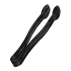 WNA, Inc. Plastic Tongs, 9 Inches, Black, 48/case