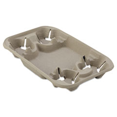 Huhtamaki Strongholder Molded Fiber Cup/food Tray, 8 Oz To 22 Oz, Four Cups, Beige, 250/carton