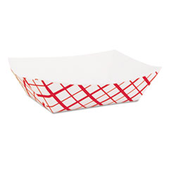 Southern Champion Tray Paper Food Baskets, 1 lb Capacity, Red/White, Paper, 1,000/Carton