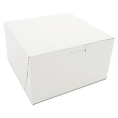 Southern Champion Tray White One-Piece Non-Window Bakery Boxes, 7 x 7 x 4, White, Paper, 250/Carton
