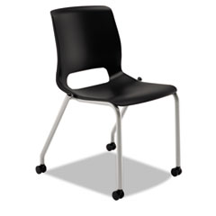Hon Company Motivate Four-Leg Stacking Chair with Plastic Seat, Supports 300 lb, 17.75