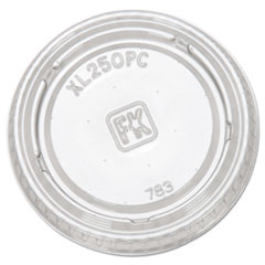 Fabri-Kal Portion Cup Lids, Fits 1.5 Oz To 2.5 Oz Cups, Clear, 125/sleeve, 20 Sleeves/carton