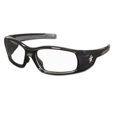 MCR Safety Swagger Safety Glasses, Black Frame, Clear Lens