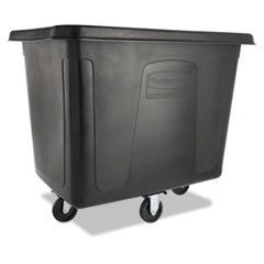 Rubbermaid Cube Truck, 119.7 gal, 500 lb Capacity, Plastic/Metal, Black