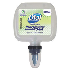 Dial Professional Antibacterial Foam Hand Sanitizer, 1.2 L Refill, Fragrance-Free, 3/carton