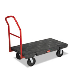 Rubbermaid Platform Truck, 2,000 Lb Capacity, 24 X 48 X 7, Black
