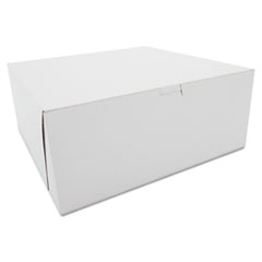 Southern Champion Tray White One-Piece Non-Window Bakery Boxes, 12 x 12 x 5, White, Paper, 100/Carton