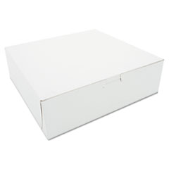 Southern Champion Tray White One-Piece Non-Window Bakery Boxes, 10 x 10 x 3, White, Paper, 200/Carton