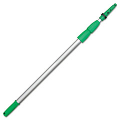 Unger Opti-Loc Aluminum Extension Pole, 14 Ft, Three Sections, Green/silver