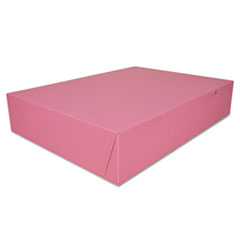 Southern Champion Tray Pink One-Piece Non-Window Bakery Box, 20 x 14.5 x 4, Pink, Paper, 50/Carton