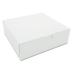 Southern Champion Tray White One-Piece Non-Window Bakery Boxes, 8 x 8 x 2.5, White, Paper, 250/Carton