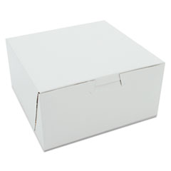 Southern Champion Tray White One-Piece Non-Window Bakery Boxes, 6 x 6 x 3, White, Paper, 250/Carton