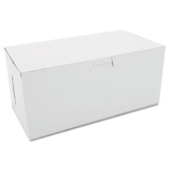 Southern Champion Tray White One-Piece Non-Window Bakery Boxes, 4 x 9 x 5, White, Paper, 250/Carton