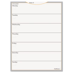 At-A-Glance Wallmates Self-Adhesive Dry Erase Weekly Planning Surfaces, 18 X 24, White/gray/orange Sheets, Undated