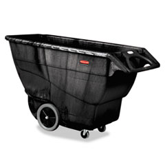 Rubbermaid Structural Foam Tilt Truck, 202 gal, 2,100 lb Capacity, Plastic, Black