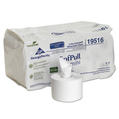 Georgia Pacific SofPull Mini Centerpull Bath Tissue, Septic Safe, 2-Ply, White, 500 Sheets/Roll, 16 Rolls/Carton