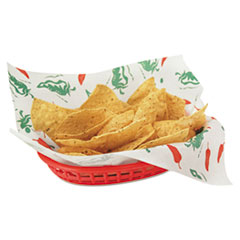 Bagcraft Grease-Resistant Paper Wraps And Liners, 12 X 12, Southwest Pattern, 1,000/box, 5 Boxes/carton