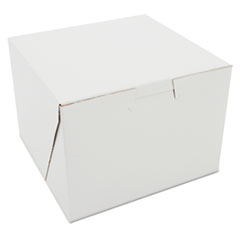 Southern Champion Tray White One-Piece Non-Window Bakery Boxes, 5.5 x 5.5 x 4, White, Paper, 250/Carton