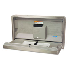 Bobrick Washroom Horizontal Baby Changing Station, 35.25 X 20, Stainless Steel/beige