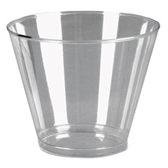 WNA, Inc. Comet Plastic Tumblers, 9 Oz, Clear, Squat, 500/carton