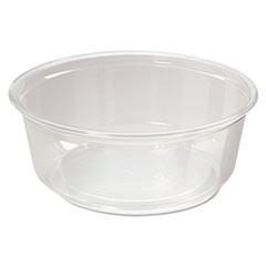 Fabri-Kal Microwavable Deli Containers, 8 oz, 4.6 Diameter x 1.8 h, Clear, Plastic, 500/Carton