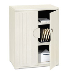 Iceberg Enterprises Rough n Ready Storage Cabinet, Two-Shelf, 36w x 22d x 46h, Platinum