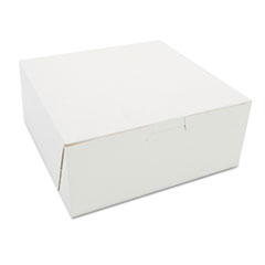 Southern Champion Tray White One-Piece Non-Window Bakery Boxes, 7 x 7 x 3, White, Paper, 250/Carton