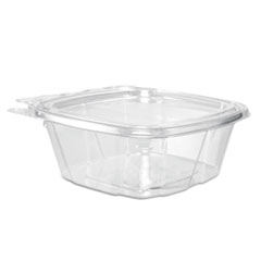 Dart ClearPac SafeSeal Tamper-Resistant/Evident Containers, Flat Lid, 12 oz, 4.9 x 2 x 5.5, Clear, Plastic, 100/Bag, 2 Bags/Carton