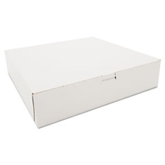 Southern Champion Tray White One-Piece Non-Window Bakery Boxes, 12 x 12 x 2.75, White, Paper, 100/Carton
