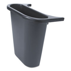 Rubbermaid Saddle Basket Recycling Bin, Plastic, Black