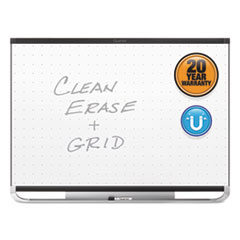 Quartet Mfg. Prestige 2 Magnetic Total Erase Whiteboard, 48 x 36, White Surface, Black Aluminum/Plastic Frame