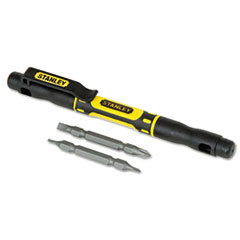 Stanley Bostitch 4 In-1 Pocket Screwdriver, Black/yellow