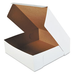 Southern Champion Tray White One-Piece Non-Window Bakery Boxes, 16 x 16 x 5, White, Paper, 50/Carton