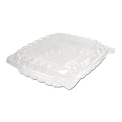 Dart ClearSeal Hinged-Lid Plastic Containers, 8.31 x 8.31 x 2, Clear, Plastic, 125/Bag, 2 Bags/Carton