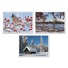 Hoffmaster Winter Multi-Pack Placemats, 10 X 14, Three Different Scenes, 1,000/carton